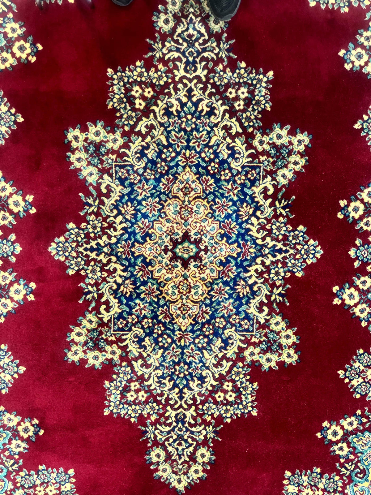 Power Loomed Persian Oriental Rug 9x12, Vintage Wool Pile, Kirman Design - Jewel Rugs, view 5