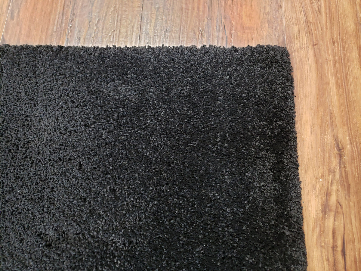 Black Shag Rug 8x10, Savafieh Milan Fluffy Black Carpet, Room Sized Shag Rug, Modern Contemporary Rug, Soft Living Room Rug, Bedroom Rug - Jewel Rugs, view 7