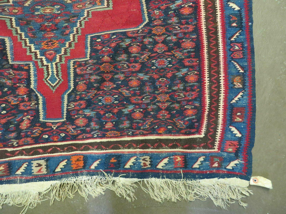 4' X 5' Antique Handmade Turkish Wool Kilim Flat weave Rug Blanket Tribal - Jewel Rugs, view 10