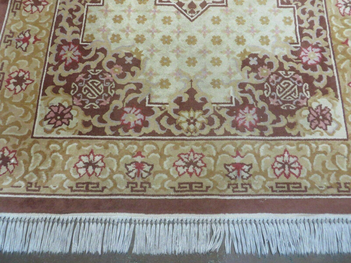 Vintage Chinese Wool Rug 4x6 - Jewel Rugs, view 6
