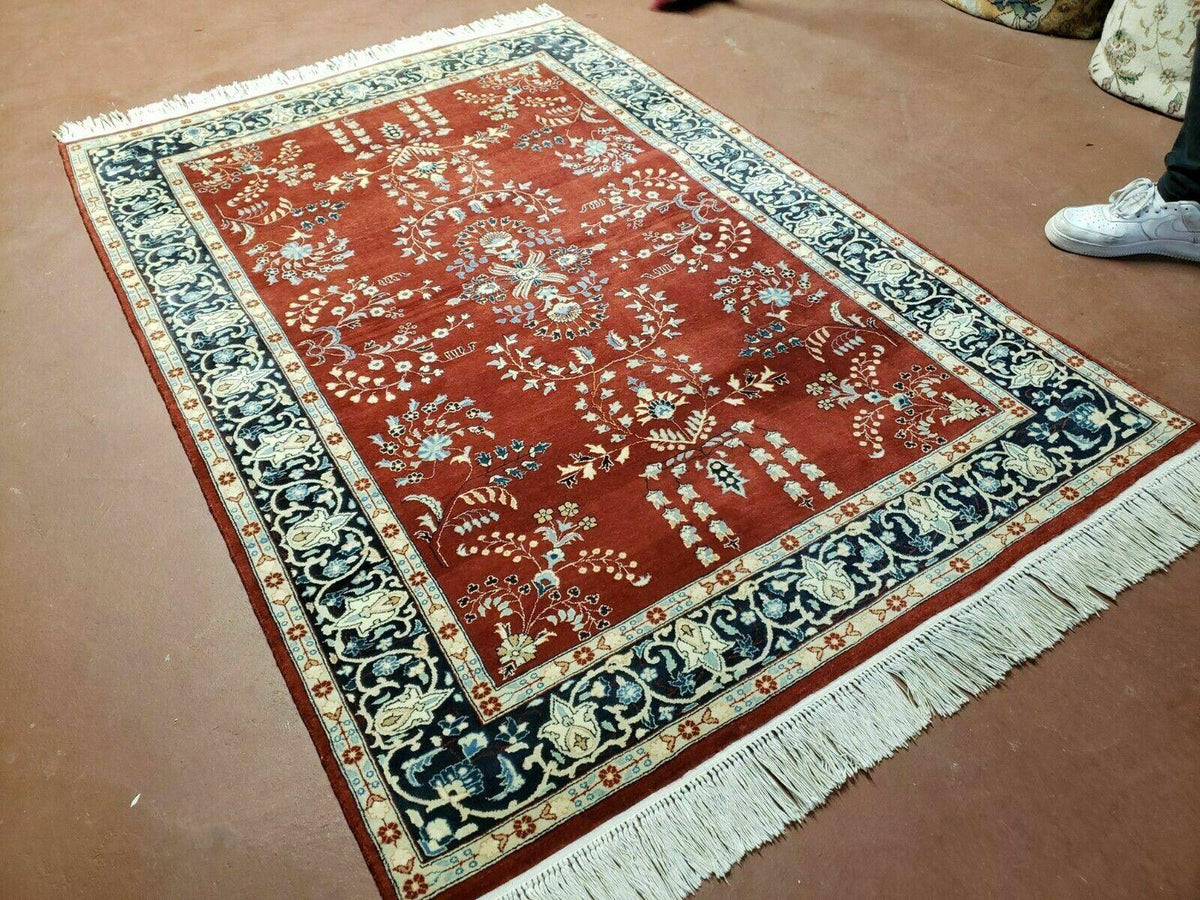 4' X 6' Vintage Handmade Pakistani Rug Highly Detailed Red - Jewel Rugs, view 2