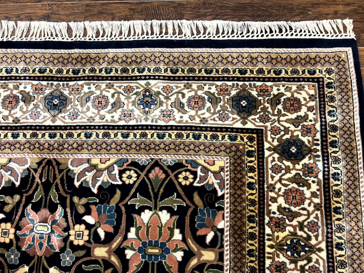 Indo Persian Bidjar Rug 6x10, Vintage Handmade Wool Carpet, Allover Pattern - Jewel Rugs, view 7