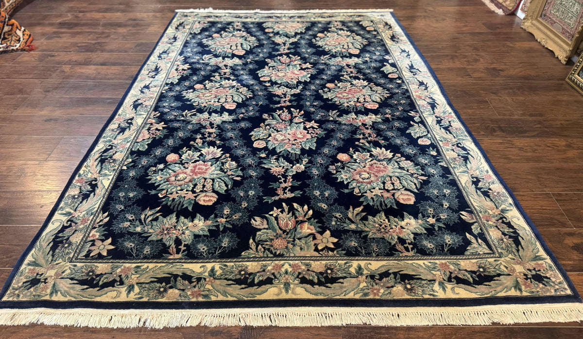 Sino Persian Rug 6x9, Navy Blue, Floral - Jewel Rugs, view 2