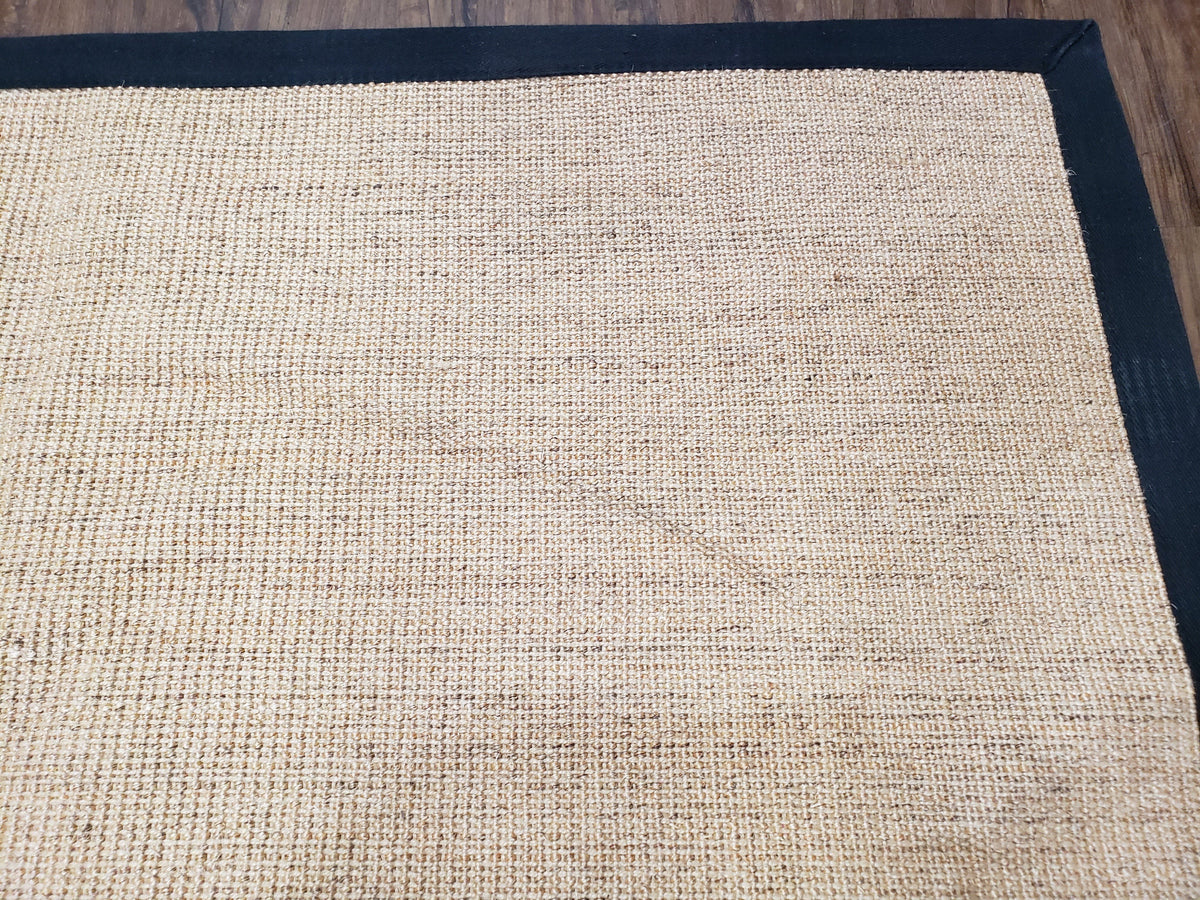 Jute Rug 8x10, Natural Jute Fiber Area Rug, Natural Sisal Area Rug with Black Border, 8x10 Carpet, Solid Jute Rug 8 x 10, Farmhouse Rug - Jewel Rugs, view 7