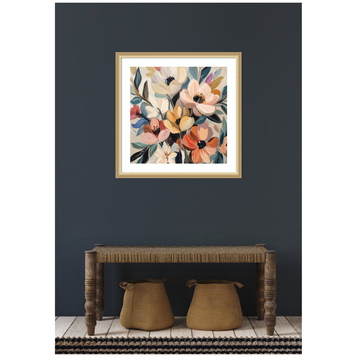 Framed Art Garden Bloom Abstract Bouquet II by The Creative Bunch Studio