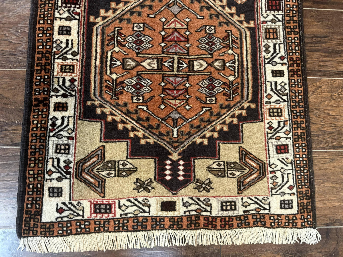 Persian Tribal Runner Rug 2.4 x 9.4, Geometric Medallions, Sarab Runner - Jewel Rugs, view 6