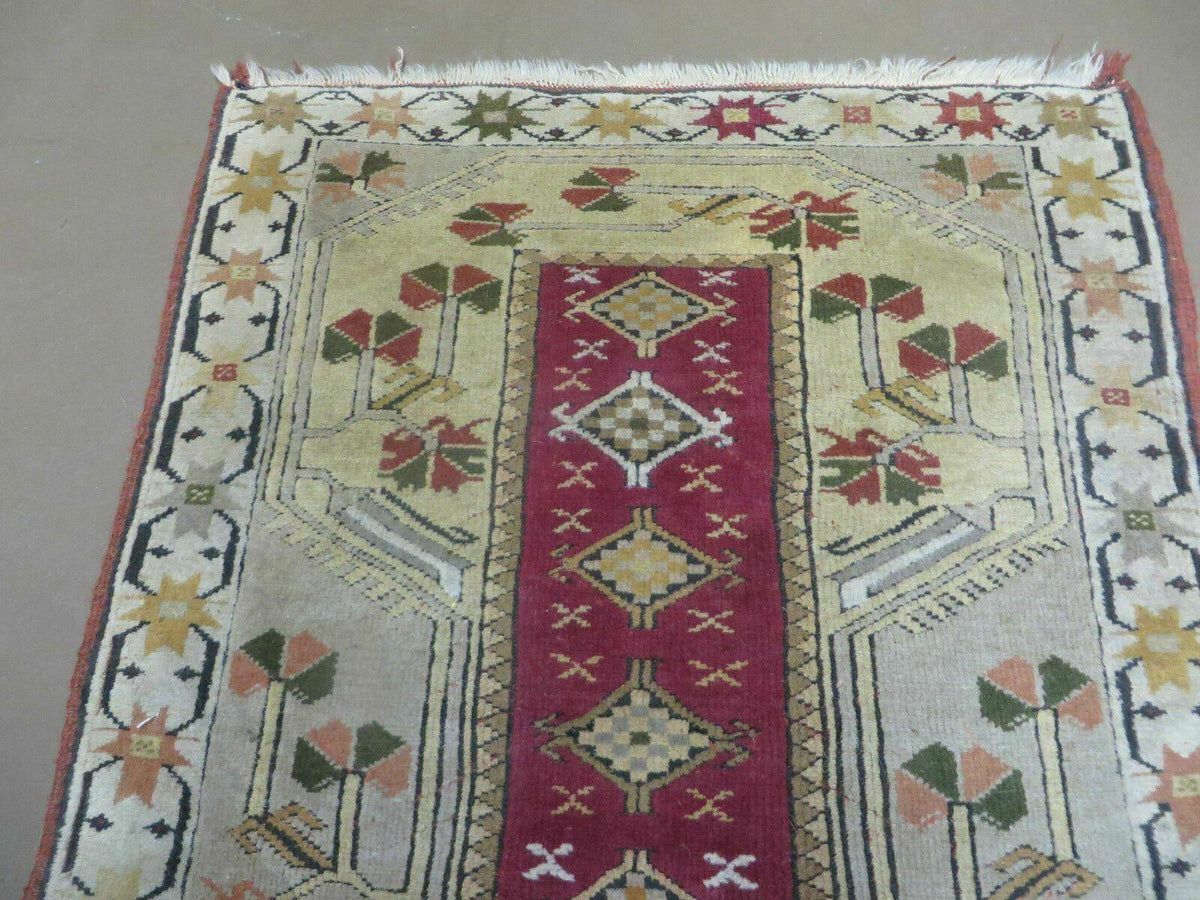 3' X 5' Vintage Handmade Turkish Turkey Oushak MILAS Wool Accent Rug Carpet Nice - Jewel Rugs, view 3