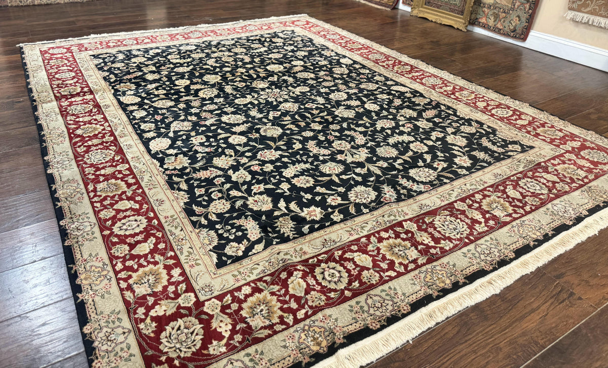 Black Pak Persian Rug 8x10, Floral Allover - Jewel Rugs, view 13
