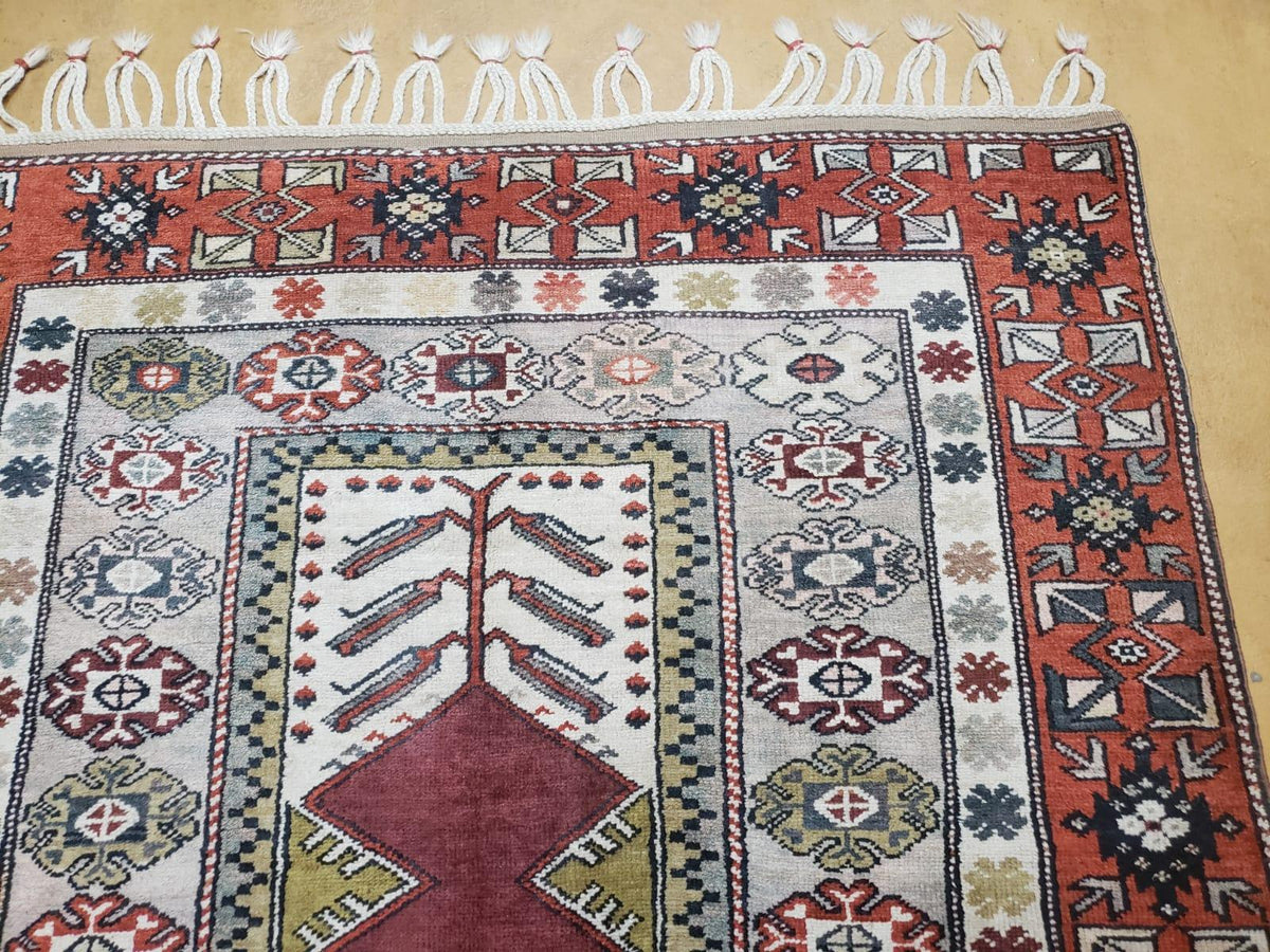 4x8 Turkish Rug - Turkish Oriental Carpet - Tribal Rug - Talesh Rug - Hand Knotted Wool Area Rug 4' 4" x 7' 6" Bedroom Rug Vintage - Jewel Rugs, view 7