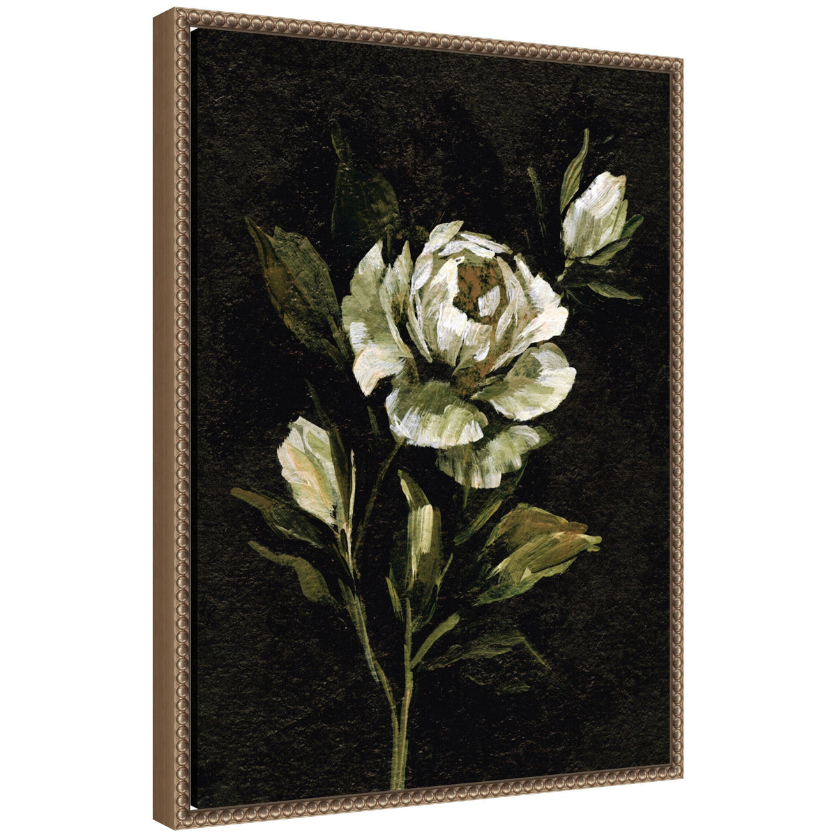 Sylvie Moody Floral 2 Framed Canvas by Annie Quigley