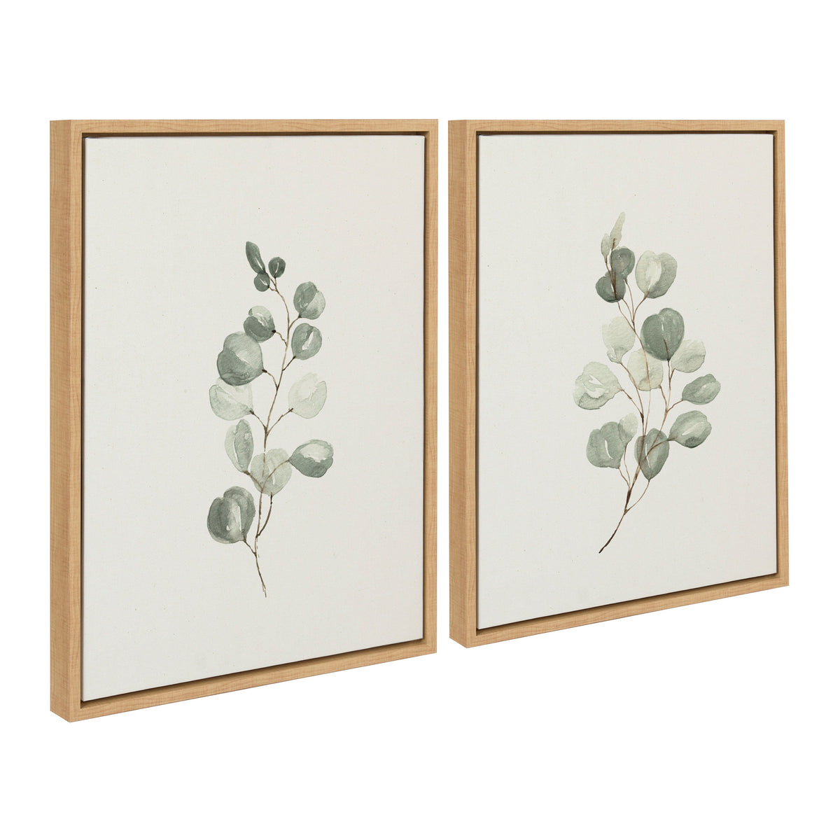 Sylvie Eucalyptus Framed Canvas Set by Maja Mitrovic of Makes My Day Happy
