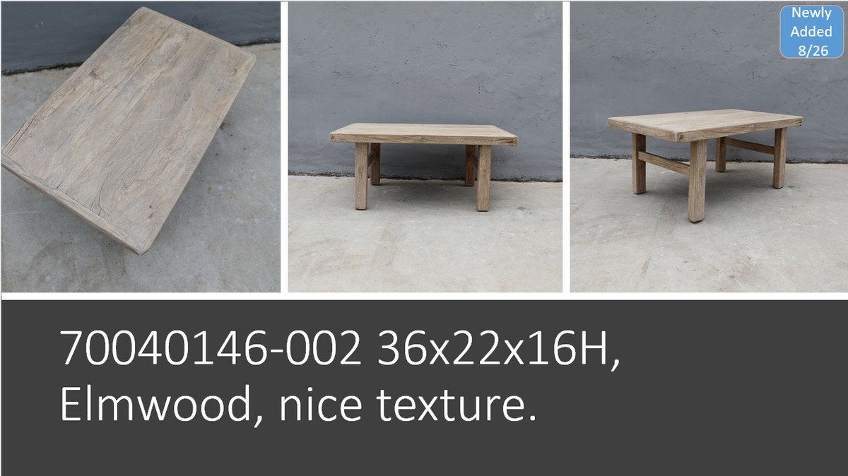 Vintage mini coffee table approx 3' long 12-24" wide Weathered natural(size & color vary)