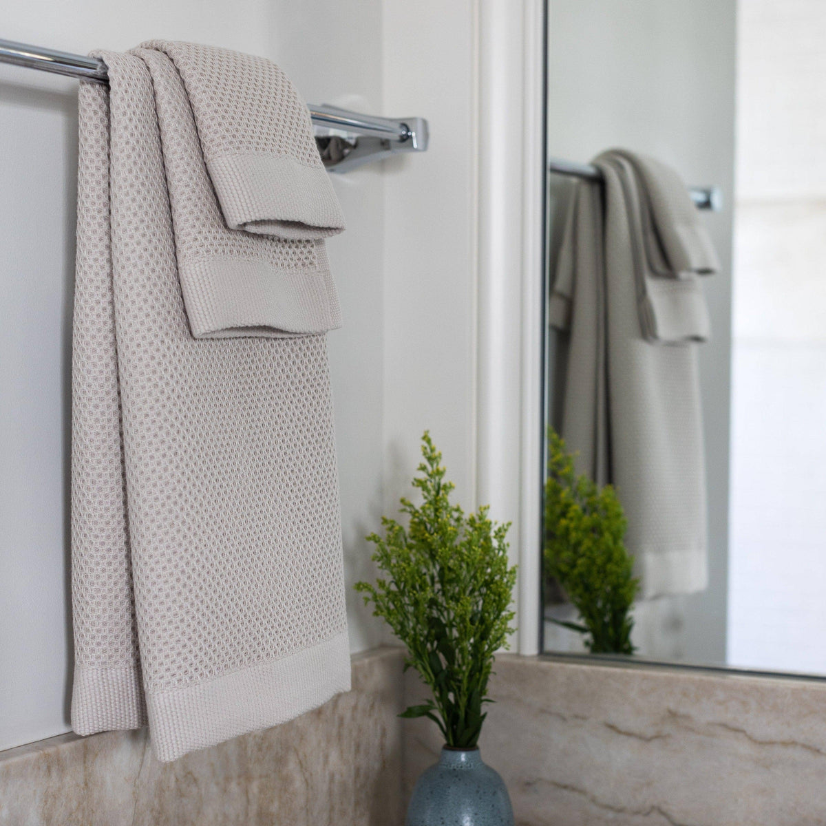 Turkish Cotton Waffle Weave Bath Towel - Source by Studio Skara, view 6