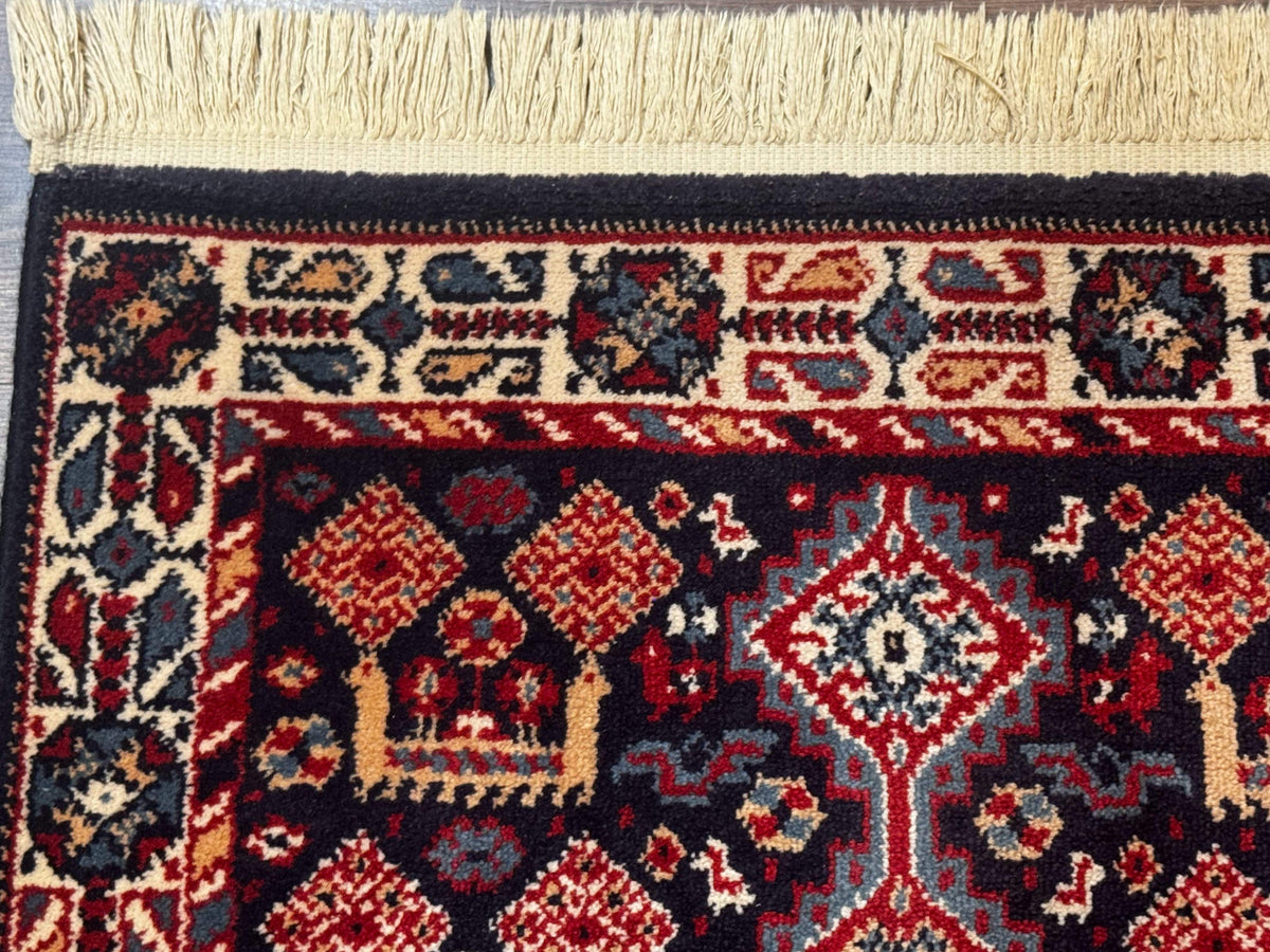 Small Karastan Rug 3x4, Yuruk Collection, Wool, Tribal, Geometric, Navy Blue - Jewel Rugs, view 7