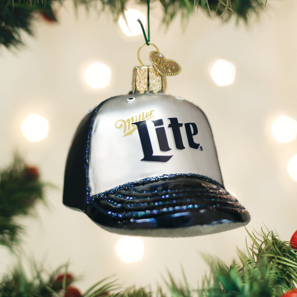 Miller Lite Baseball Cap Ornament