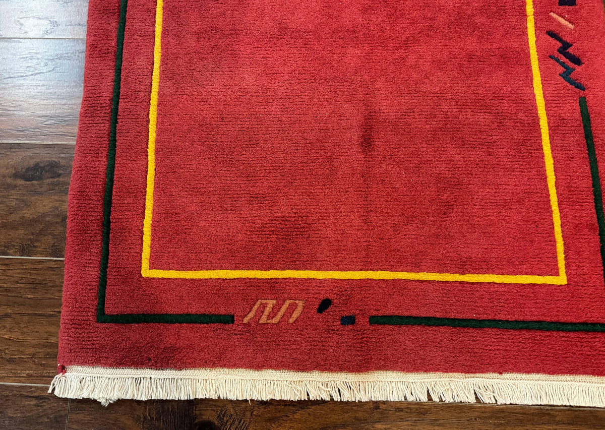 Indo Persian Gabbeh Rug 3x5, Red - Jewel Rugs, view 9