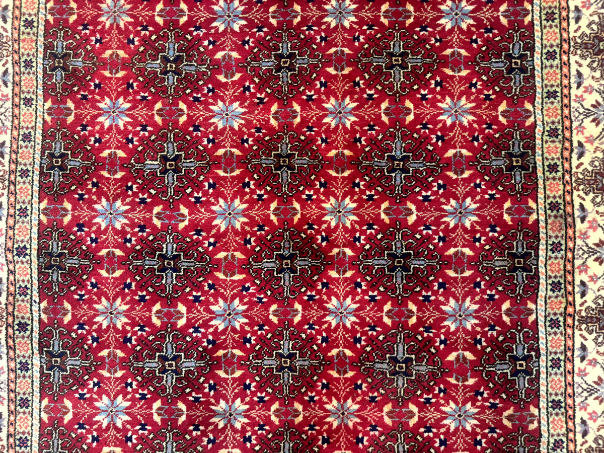 Turkish Sivas Rug 4x6, Red and Cream, Allover Design, Handmade Vintage - Jewel Rugs, view 5