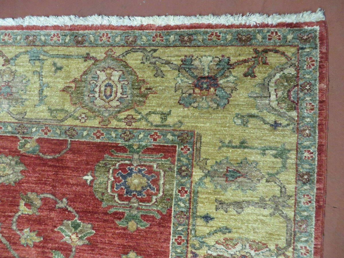 6.5' X 7' Vintage Handmade Egypt Agra Wool Rug Carpet Square Beauty - Jewel Rugs, view 8