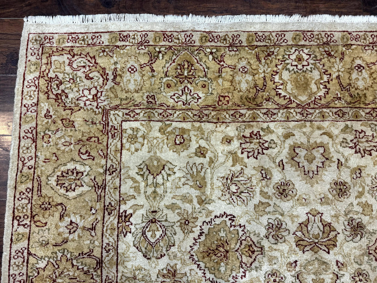 Turkish Oushak Rug 6x9, Vintage, Beige - Jewel Rugs, view 6