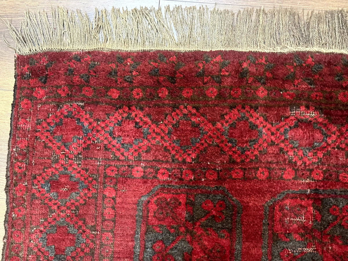 Afghan Turkoman Bokhara Bashir Rug 3x6, Red - Jewel Rugs, view 7