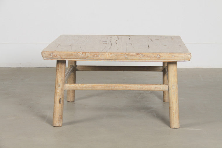 Elmwood Vintage Coffee Table Weathered Natural Warm Wood Tone 37x33x16H image 3