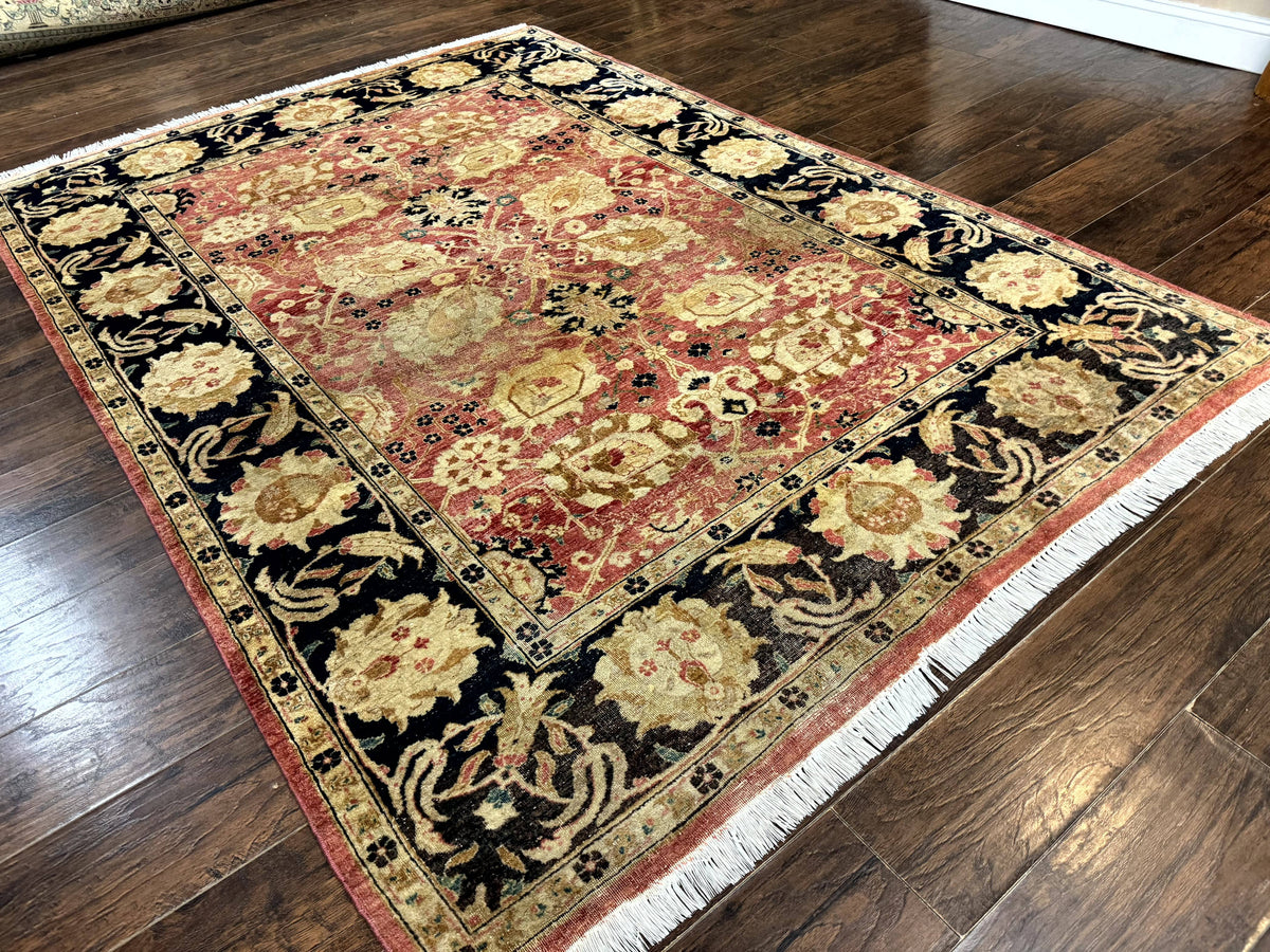 Indian Agra Rug 6x9, Allover Pattern, Traditional Wool Oriental Carpet - Jewel Rugs, view 13