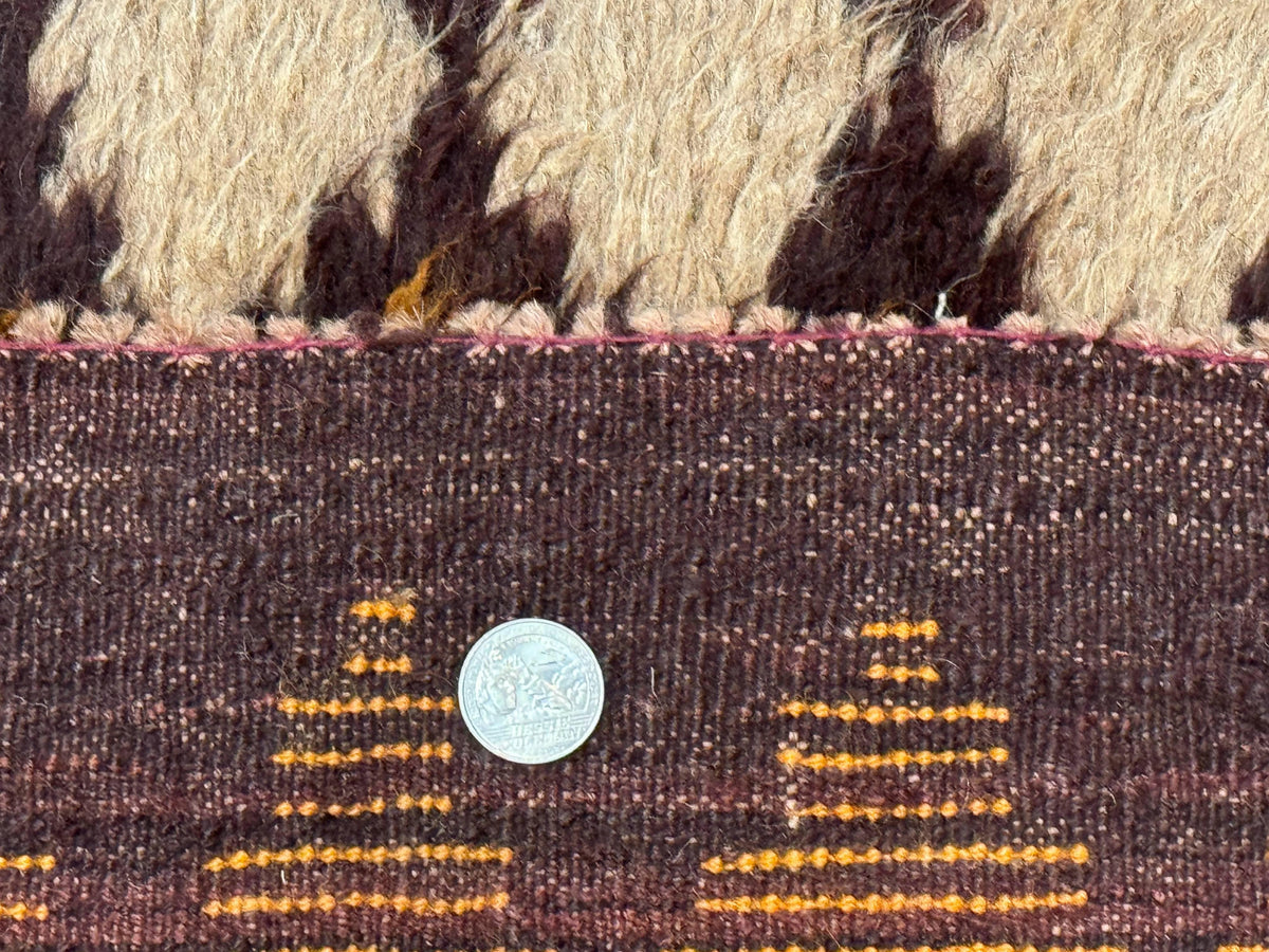 Shaggy Balouch Rug 3x4, Tribal Rug, Afghan Rug, Brown, Multicolor - Jewel Rugs, view 11