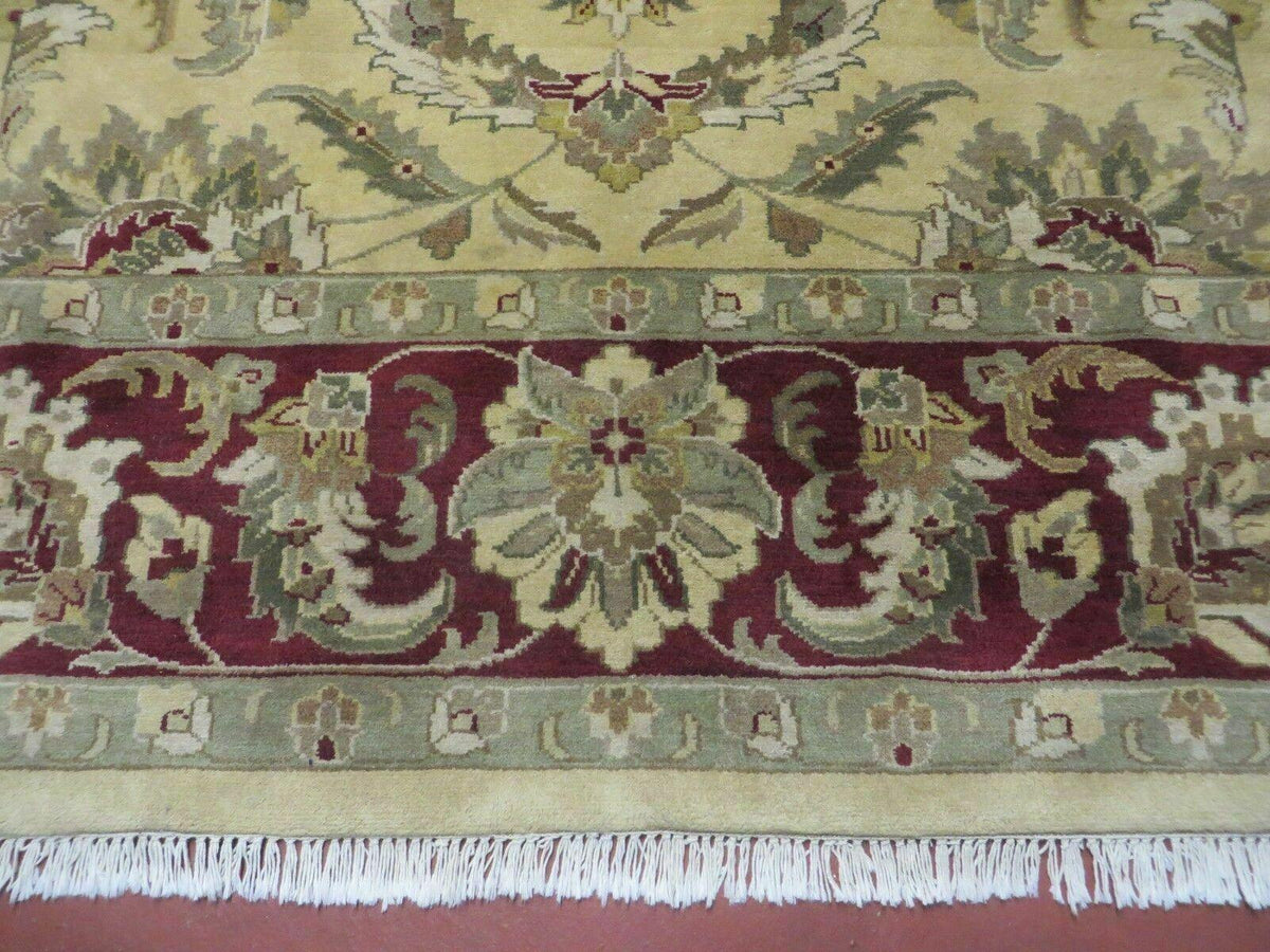 9' X 12' Vintage Handmade India Oriental Jaipur Quality Tea Wash Hand Knotted - Jewel Rugs, view 6