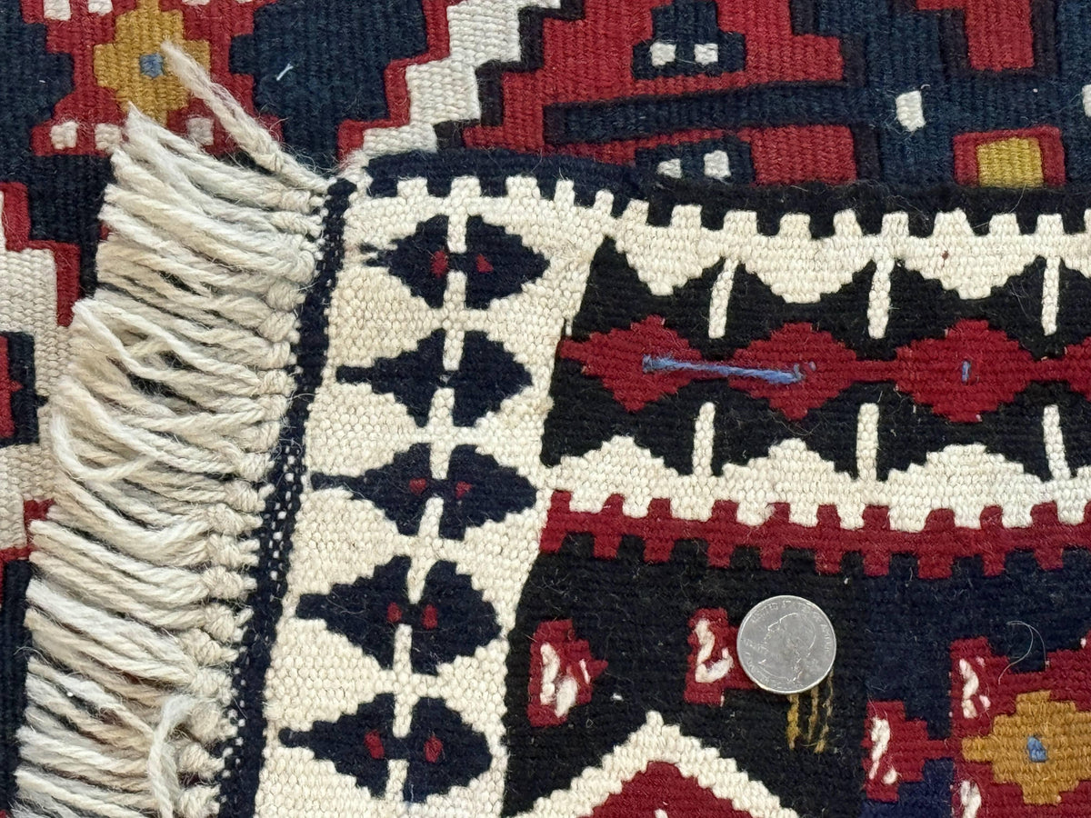 Caucasian Kilim Rug 5x7, Vintage Russian Flatweave Kilim Carpet, Tribal Bohemian Kilim Rug - Jewel Rugs, view 11