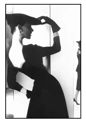 Decorative Black and White Picture Covergirl (facing right ) 31.5X47.24H image 2