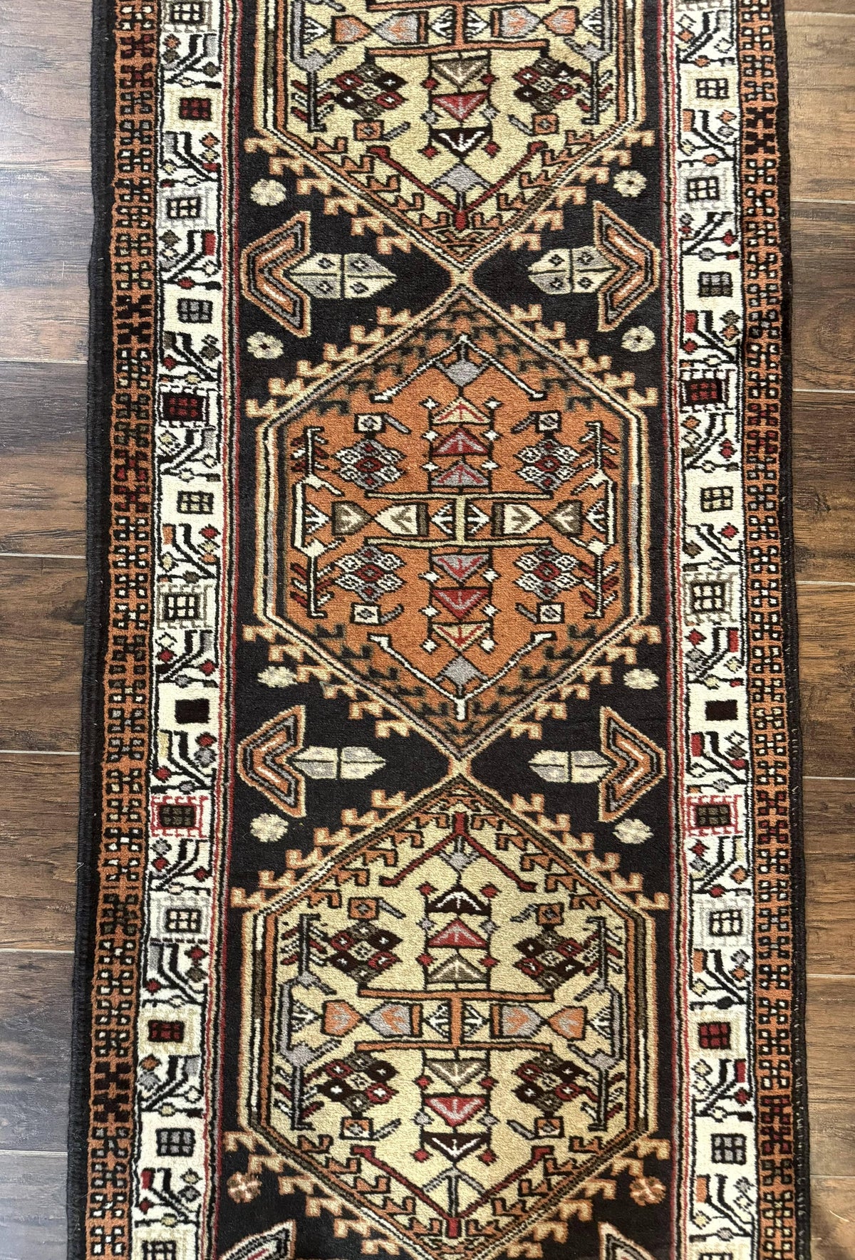Persian Tribal Runner Rug 2.4 x 9.4, Geometric Medallions, Sarab Runner - Jewel Rugs, view 8