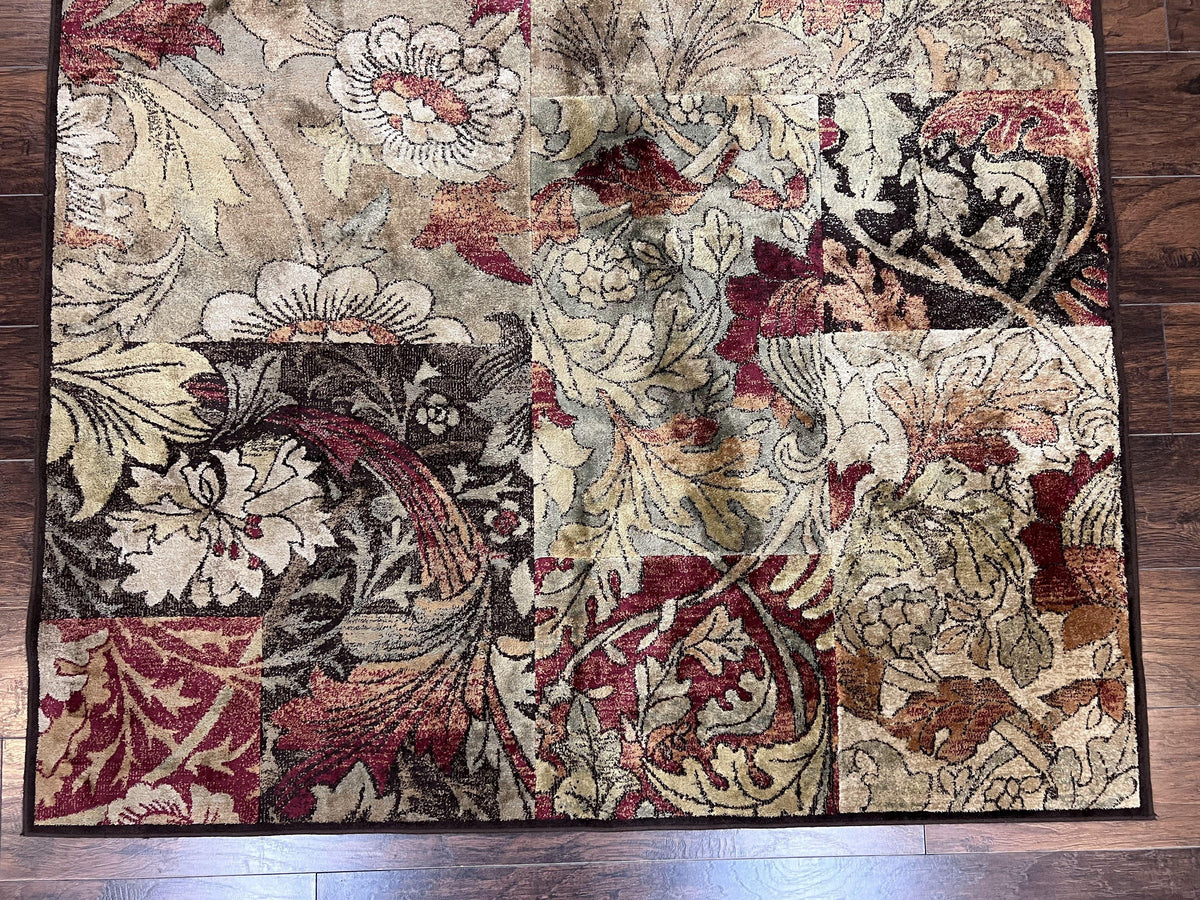 Modern Abstract Area Rug 5x7, Floral Design, Contemporary Carpet 5 x 7, Multicolor - Jewel Rugs, view 6