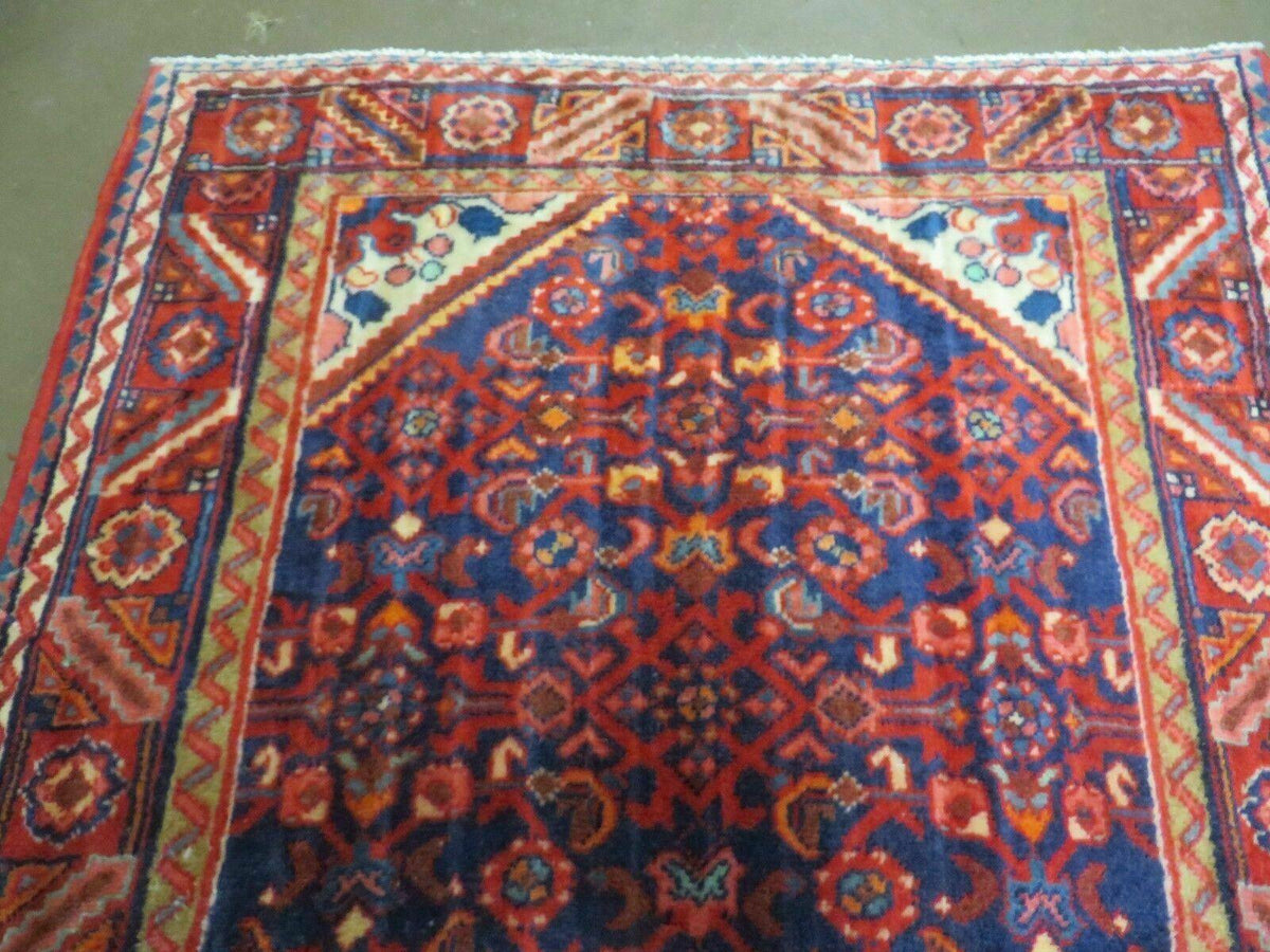 3' 6" X 10' 4" Antique Handmade India Floral Oriental Wool Runner Rug # 128 - Jewel Rugs, view 4