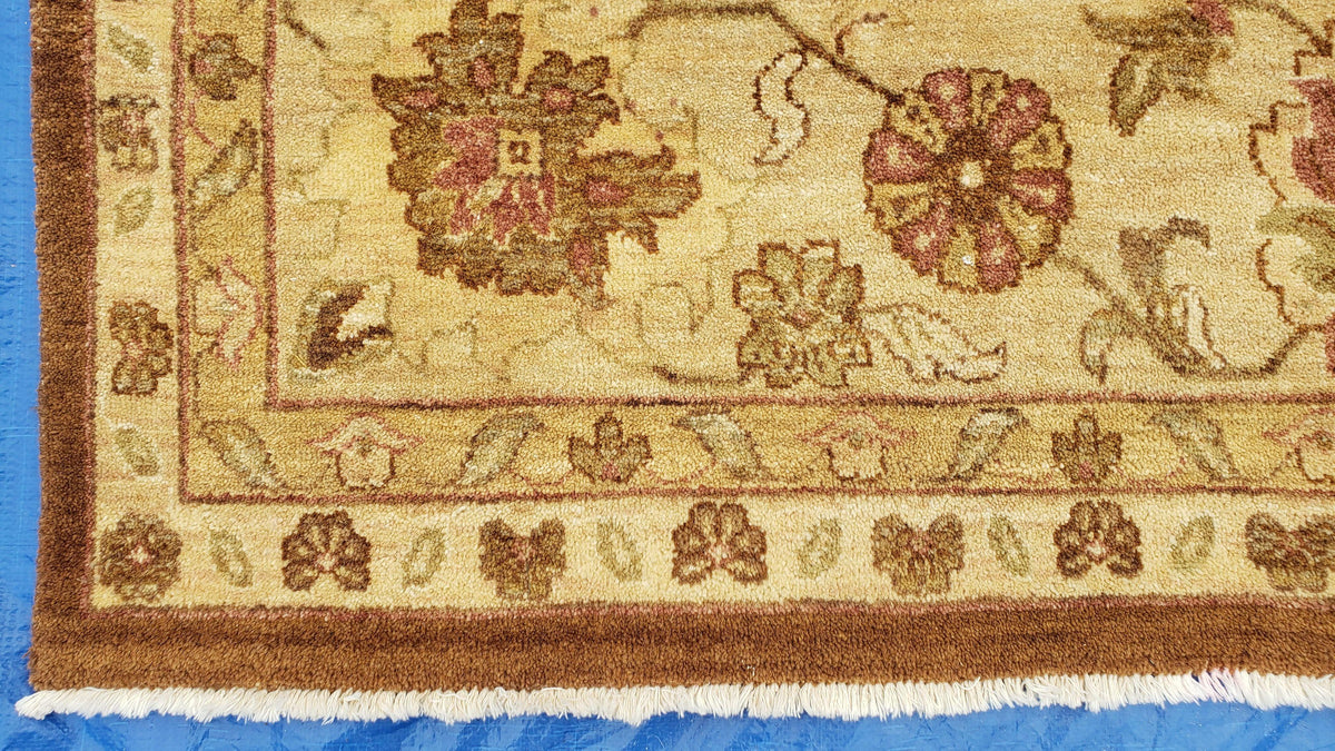 Indo Persian Rug 10x14, Mahal Sultanabad Oriental Carpet, Burnt Orange & Beige, Handmade Wool Area Rug - Jewel Rugs, view 9