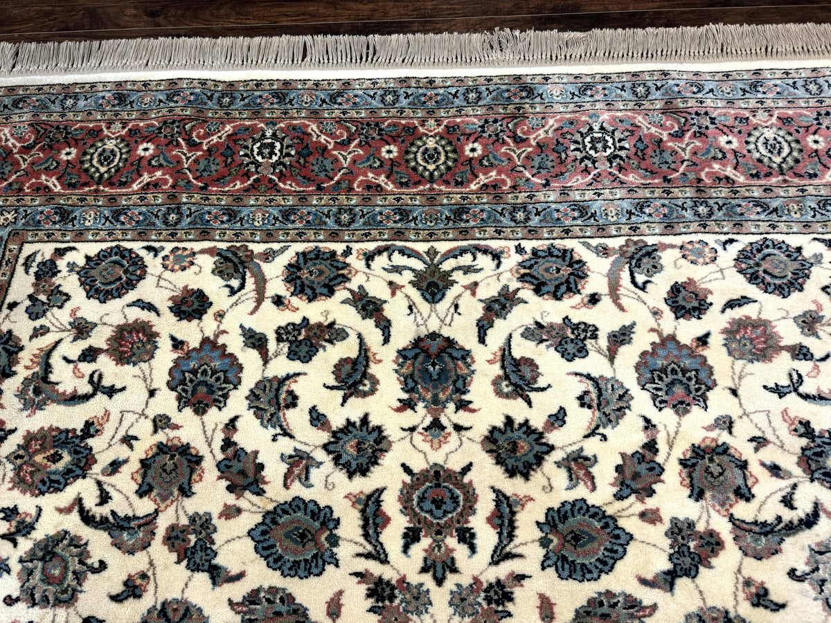 Karastan Rug 8.8 x 12, Ivory Rose Kashan #768, Wool Pile Karastan Carpet, Original 700 Series, Rare, Discontinued, Vintage - Jewel Rugs, view 3