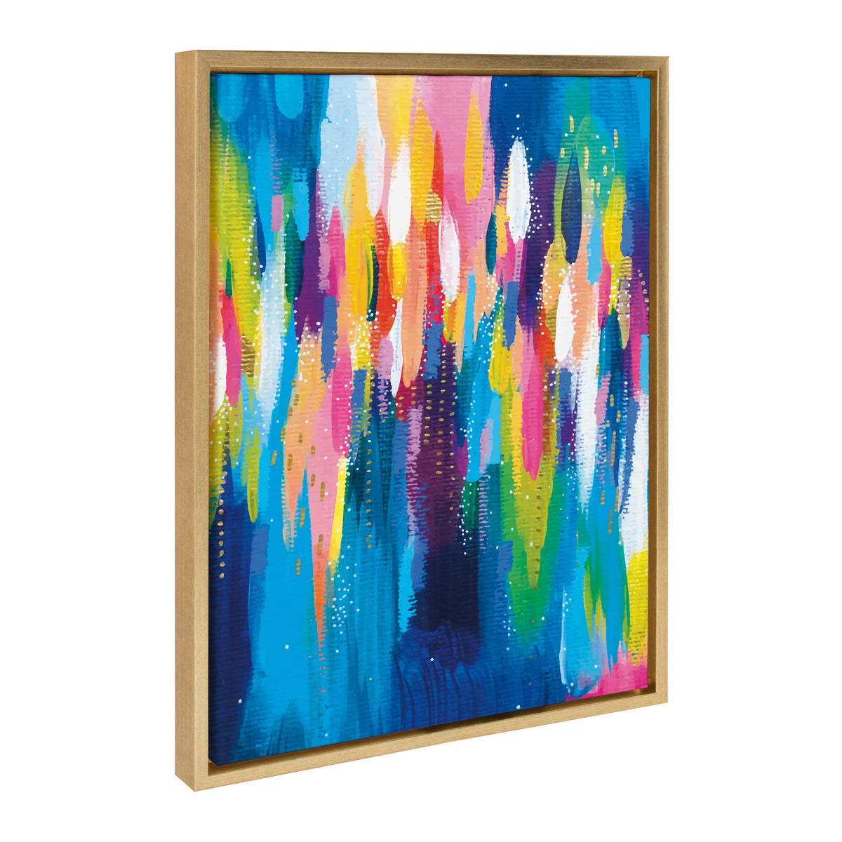 Sylvie EV Bright Brush Strokes 033 Framed Canvas by Ettavee