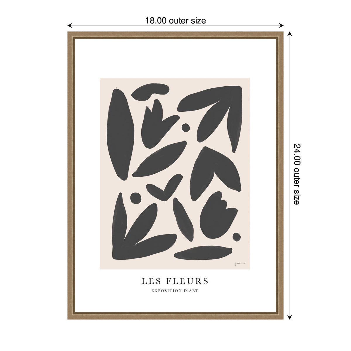 Exposition d Art Les Fleurs by Gabrielly Guedes Framed Canvas Wall Art Print