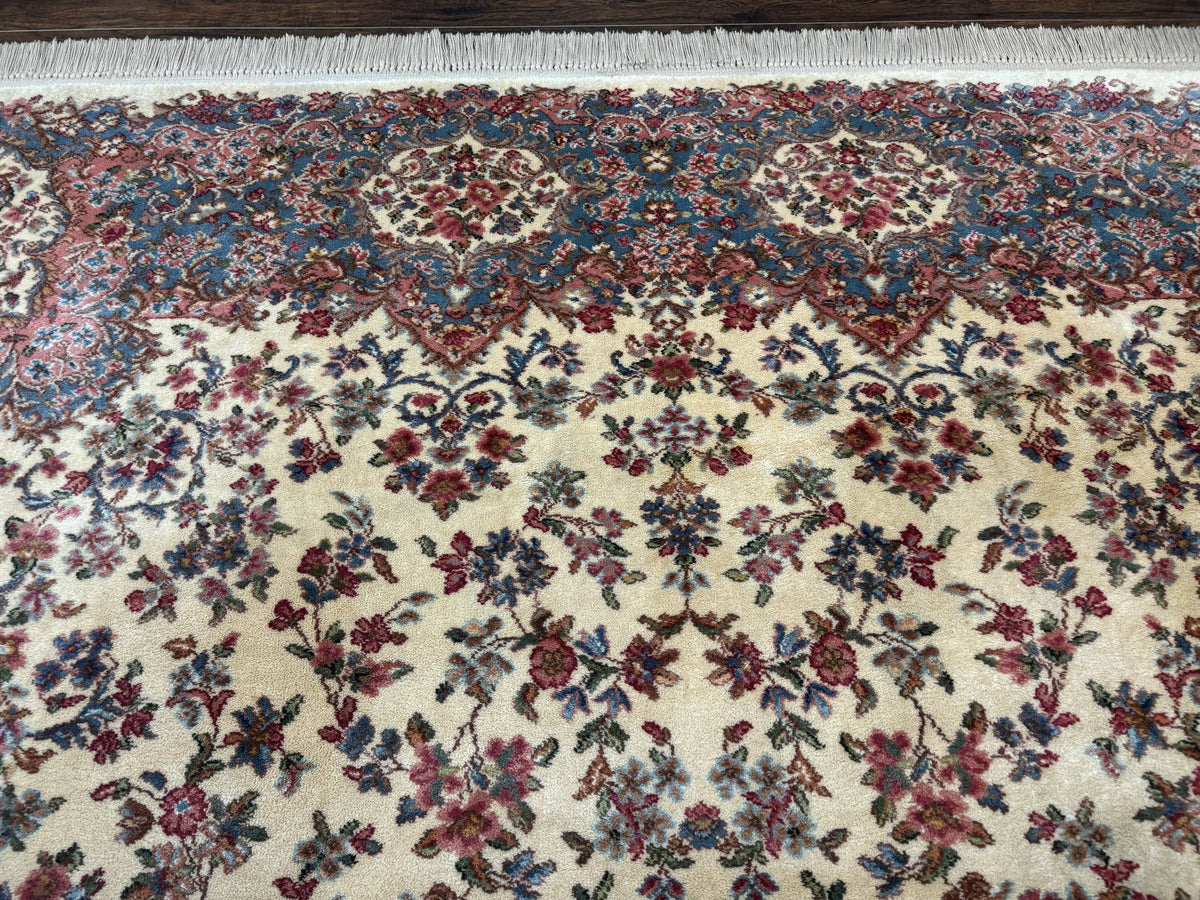 Karastan Rug 8.8 x 12 Ivory Kirman #788, Original 700 Series, Wool Karastan Carpet, Karastan Area Rug, Vintage Karastan, Living Room Rug - Jewel Rugs, view 9