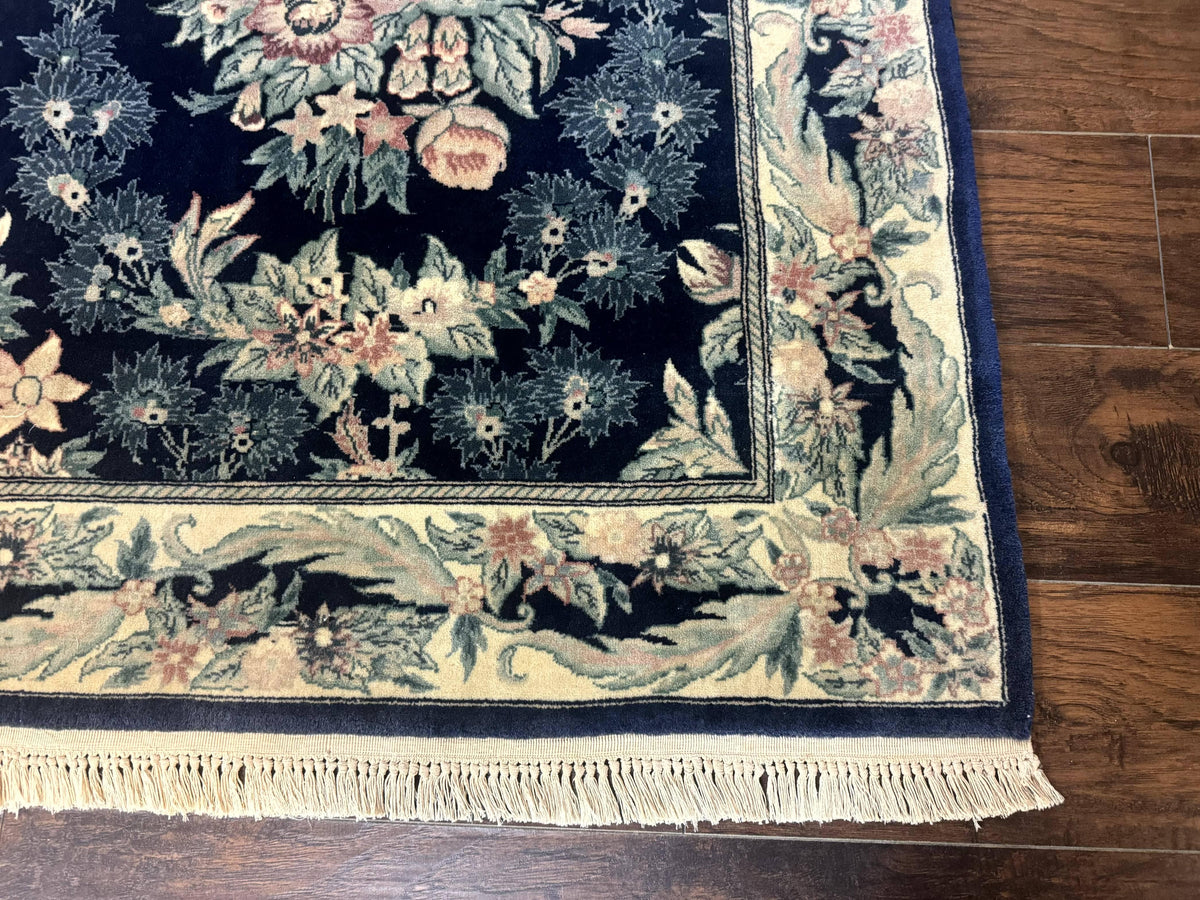Sino Persian Rug 6x9, Navy Blue, Floral - Jewel Rugs, view 10