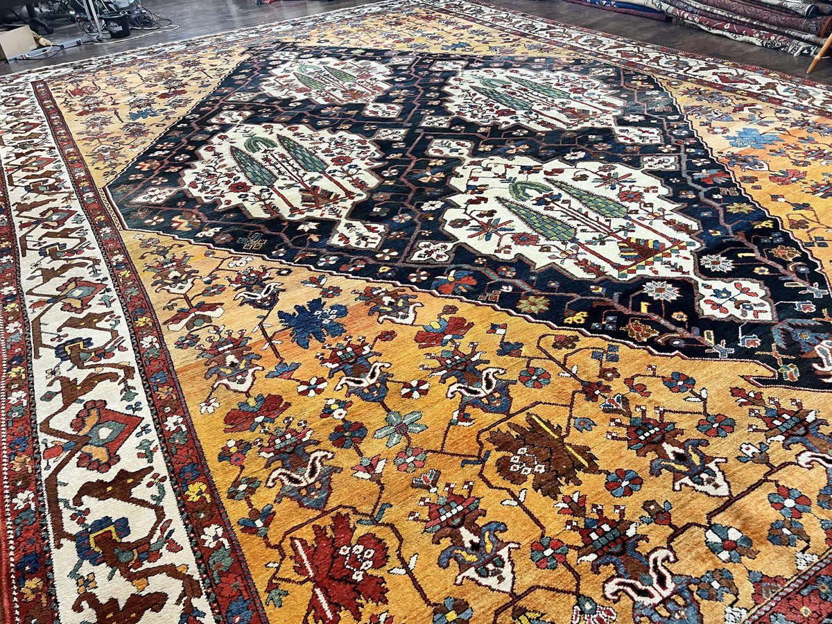Antique Persian Bakhtiari Rug 14x19 – Rare Palace Size Carpet - Jewel Rugs, view 12