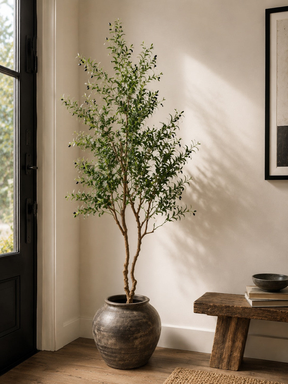 Approx. 83 Inches High Artificial Olive Tree