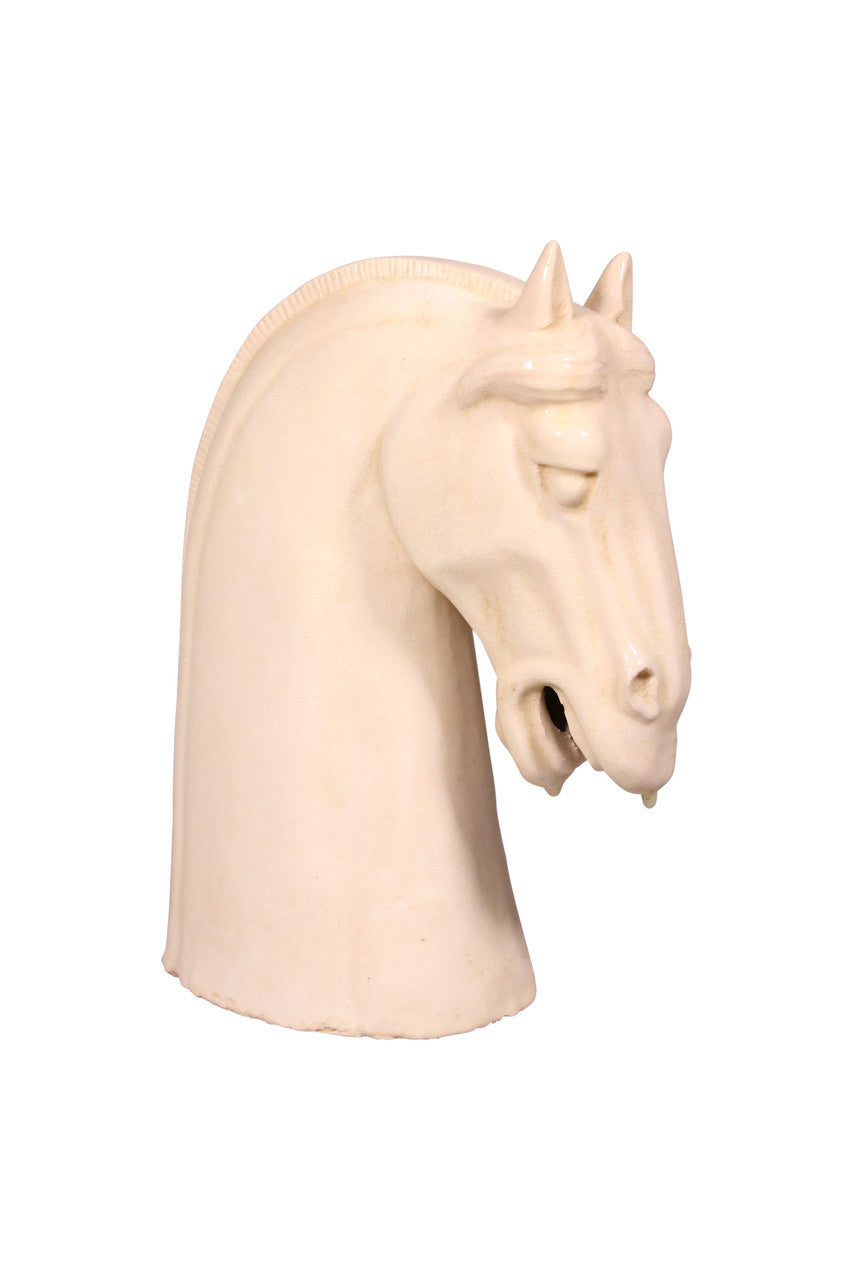 12" High Majestic Horse Head Statue Small White