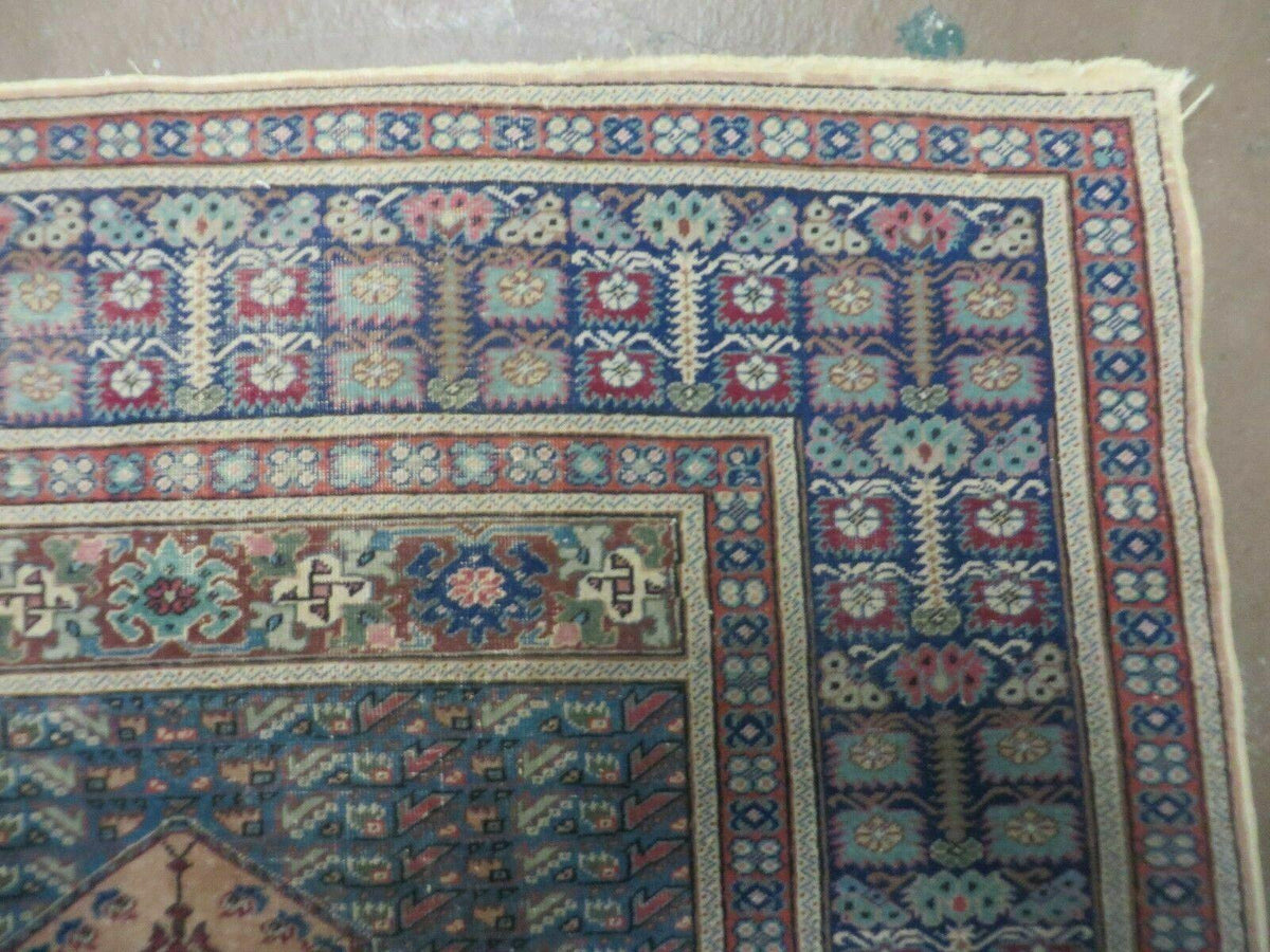 4' X 6' Antique Handmade Turkish Mehrab Prayer Wool Rug Lantern Beautiful - Jewel Rugs, view 8