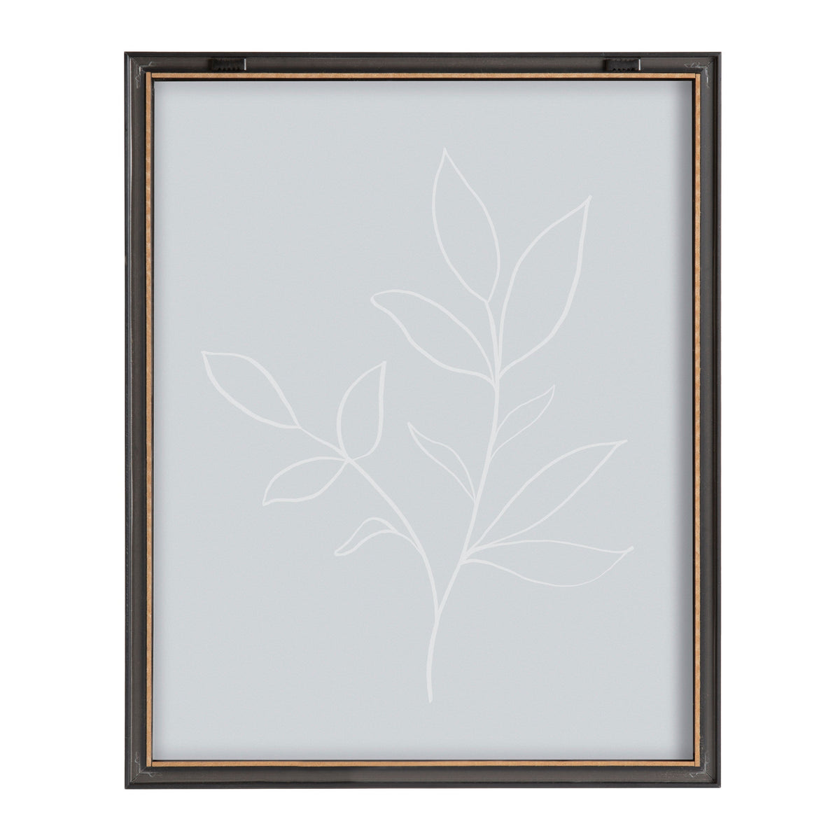 Blake Modern Blue Botanical Line Sketch Print 2 Framed Printed Glass by The Creative Bunch Studio