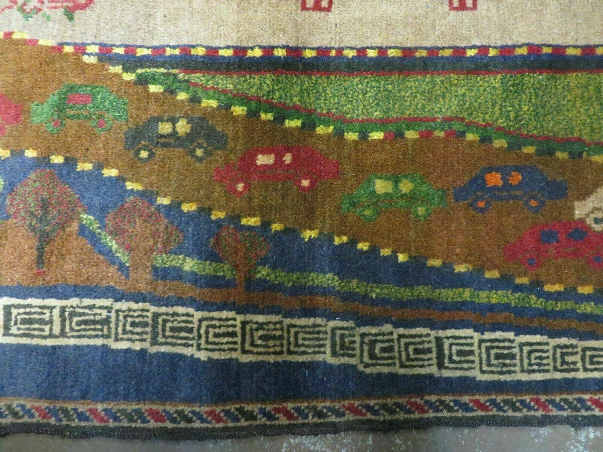 3' X 5' New Vintage Handmade Afghan Balouch Tribal Wool Pictorial Rug # 303 - Jewel Rugs, view 8