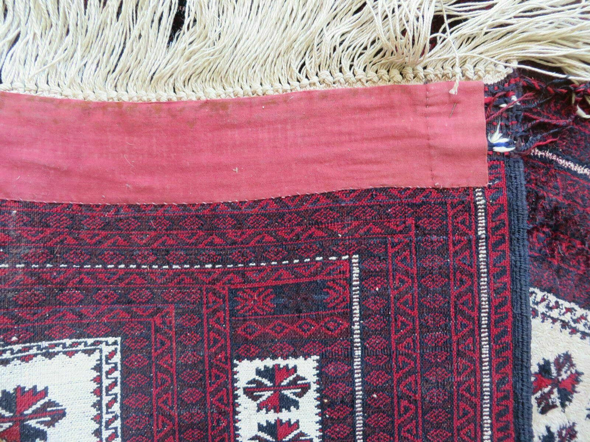 3' X 5' Handmade Fine Knotted Balouch Turkoman Prayer Silk Wool Rug - Jewel Rugs, view 11