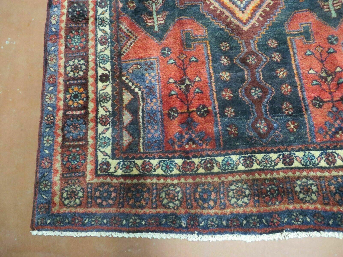 4' X 9' Antique Handmade Turkish Tribal Oriental Geometric Wool Rug # 605 - Jewel Rugs, view 9