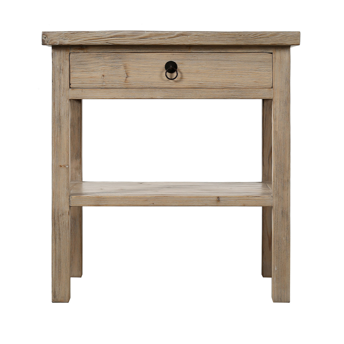 One Drawer Side Table Weathered Natural 28x20x30H