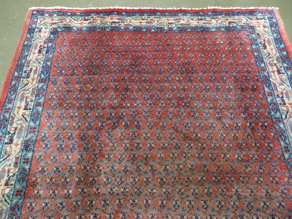 Antique Persian Seraband Runner 3.7 x 11 - Red, Wool, Mir Pattern - Jewel Rugs, view 3