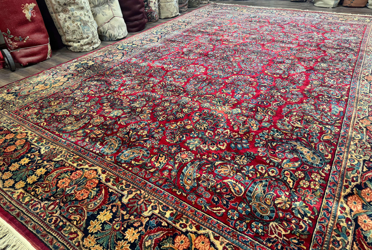 Palace Size Antique Persian Sarouk Rug 12x18 - Jewel Rugs, view 3